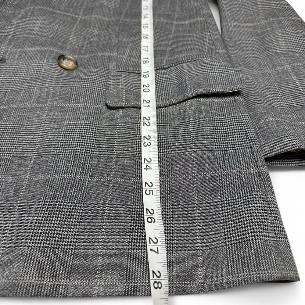 Blazer jacket black & gray double-breasted (oversized) - Picture 4 of 7